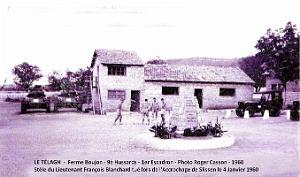 Le Telagh - Route de Bossuet - Ferme Boujon - 9e Hussards - 1er escadron - Stele Blanchard - 1960